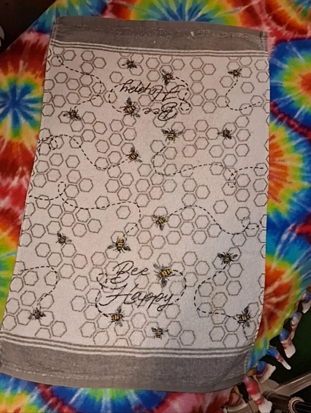 Bee Happy Decorative Hand Towel